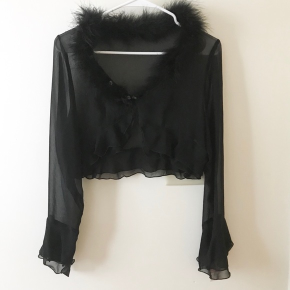 sheer shawl jacket